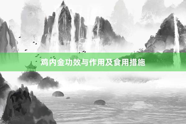 鸡内金功效与作用及食用措施